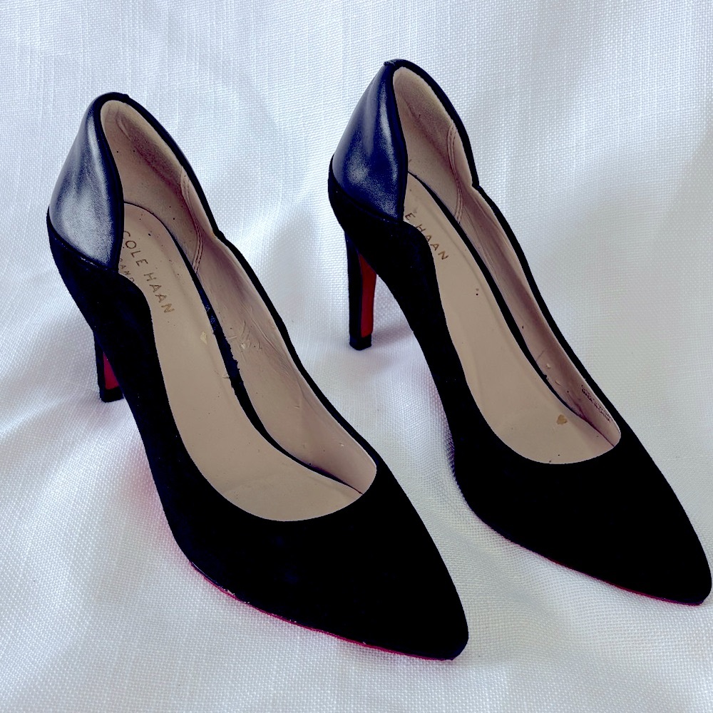 Cole Haan Black and Red leather Heels size 6